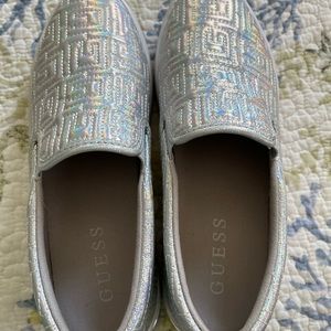 Silver Slip-on Sneakers